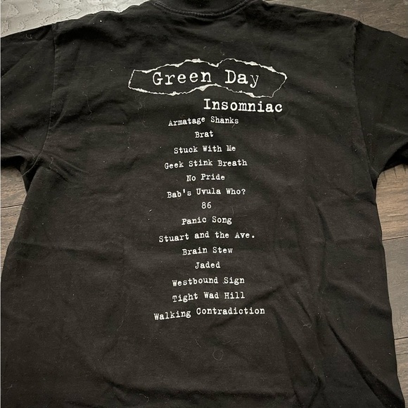 Wild Oats Vintage 1995 Green Day 'Insomniac' Album Promo T-Shirt – Rare Band Tee - Picture 4 of 7